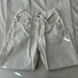 AGOLDE high rise straight leg jeans